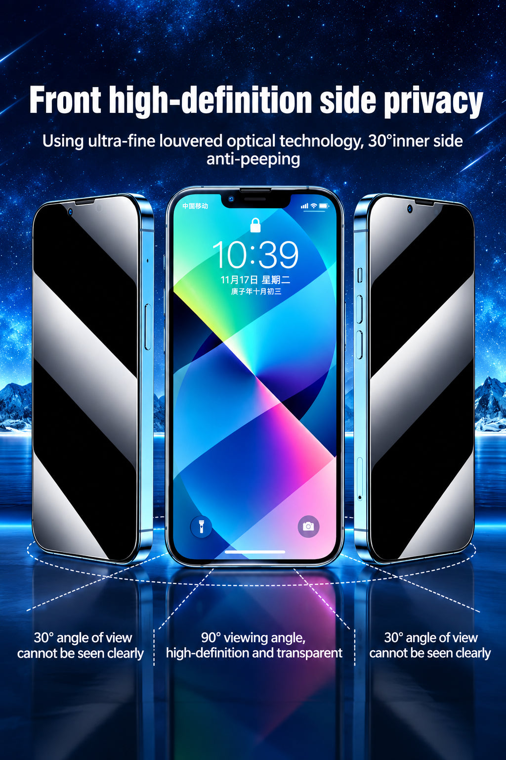 1~3PCS Anti Spy Tempered Glass For iPhone 18 17 17e 16e 16 15 Pro Max Privacy Screen Protector iPhone 15 14 Plus 13 12 11 Pro Max Antiespia Pelicula de Cristal Templado iPhone 17 Pro Max anti-peeping Protective Film