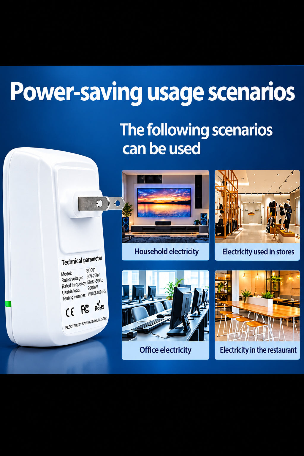 Pro Power Save Electricity Energy Saver 90V-250V Home Office Electricity Saving Box US/EU/UK Plug Stable Voltage Power Saver