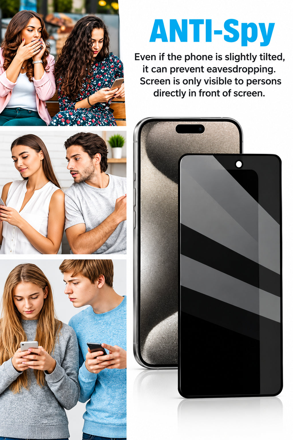 1~3PCS Anti Spy Tempered Glass For iPhone 18 17 17e 16e 16 15 Pro Max Privacy Screen Protector iPhone 15 14 Plus 13 12 11 Pro Max Antiespia Pelicula de Cristal Templado iPhone 17 Pro Max anti-peeping Protective Film