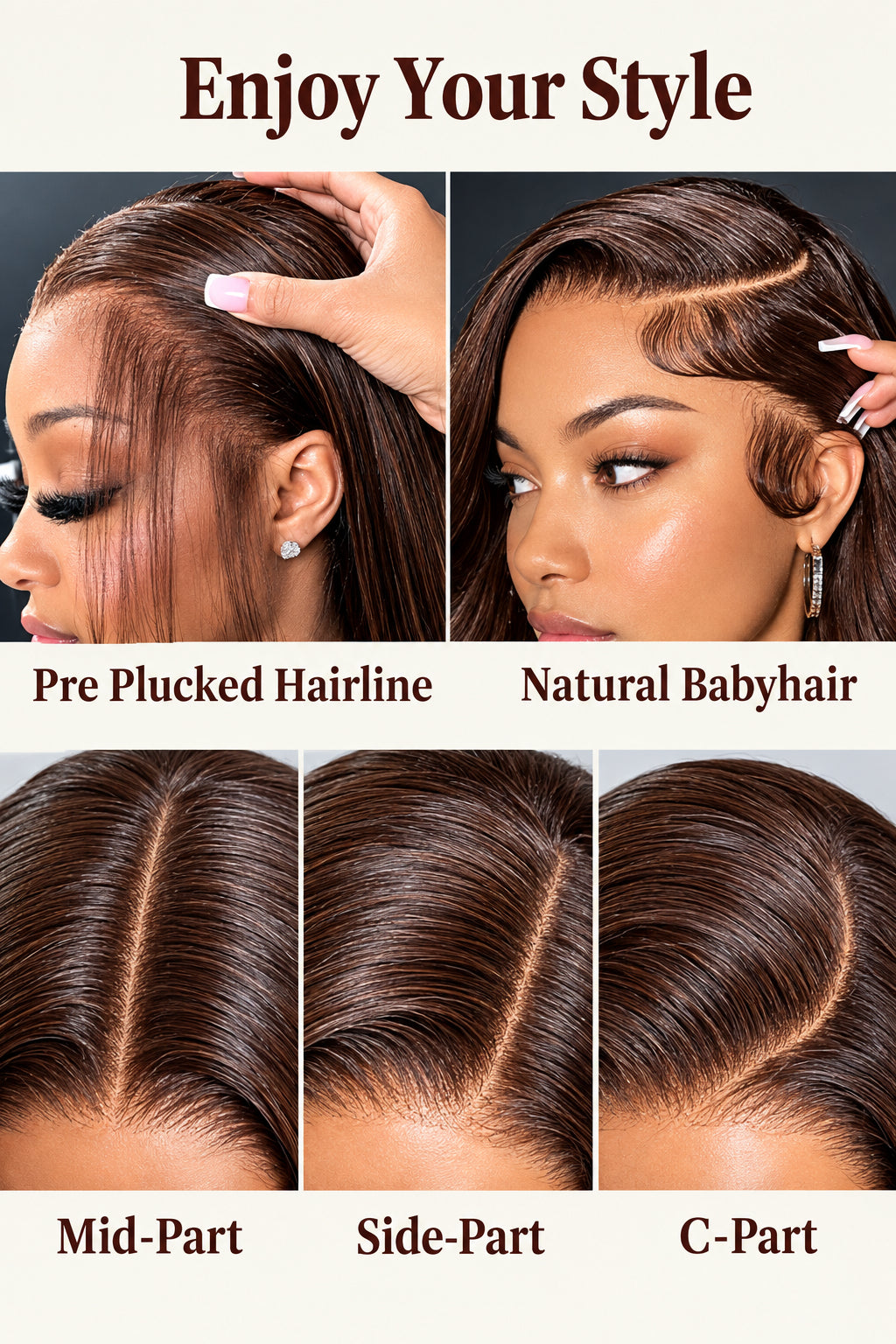 34 Inch Chocolate Brown 13x4 HD Bone Straight Lace Front Wigs Human Hair 13x4 Brazilian Transparent Lace Frontal Wigs For Women